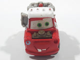 Disney Pixar Cars Tow Mater Tow Truck Fire Dept Red and White Die Cast Toy Car Vehicle M1697