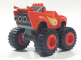 2014 Mattel Viacom Blaze & The Monster Machines Blaze Monster Truck Orange Red Die Cast Toy Car Vehicle