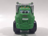 2009 Hasbro Tonka Lil Chuck & Friends Garbage Truck Green and Blue Plastic Toy Car Vehicle