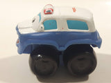 2009 Hasbro Tonka Lil Chuck & Friends Ambulance White and Blue Plastic Toy Car Vehicle