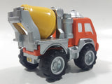 2000 Maisto Hasbro Tonka Lil Chuck & Friends Cement Mixing Truck Orange Grey Yellow Die Cast Toy Car Vehicle
