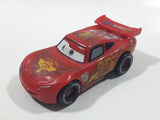Disney Pixar Cars Lightning McQueen #95 Red Plastic Die Cast Toy Race Car Vehicle