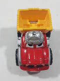 2000 Maisto Hasbro Tonka Lil Chuck & Friends Dump Truck Red and Yellow Die Cast Toy Car Vehicle