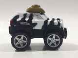 2000 Maisto Hasbro Tonka Lil Chuck & Friends Safari Truck Zebra White and Black Die Cast Toy Car Vehicle