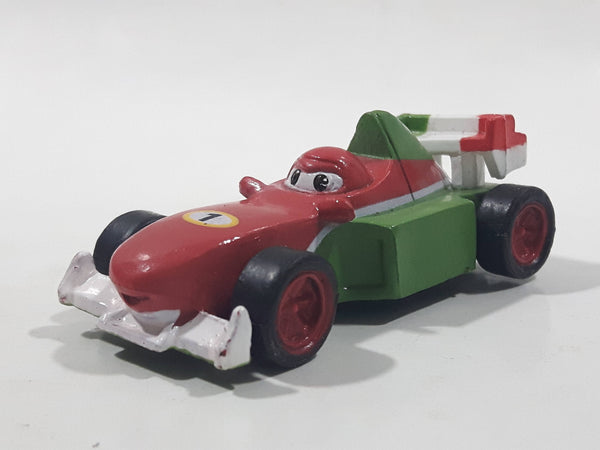 Disney Pixar Cars Francesco Beanoulli #1 Red Green White PVC Hard Rubber Toy Race Car Vehicle