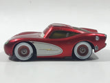 Disney Pixar Cars Lightning McQueen Metallic Red and White Die Cast Toy Car Vehicle