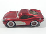 Disney Pixar Cars Lightning McQueen Metallic Red and White Die Cast Toy Car Vehicle
