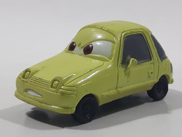 Disney Pixar Cars Acer Lime Yellow Plastic Die Cast Toy Car Vehicle