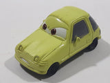 Disney Pixar Cars Acer Lime Yellow Plastic Die Cast Toy Car Vehicle
