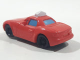 Disney Pixar Cars Taxi Cab Red PVC Hard Rubber Toy Car Vehicle