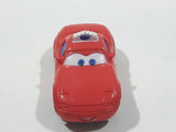 Disney Pixar Cars Taxi Cab Red PVC Hard Rubber Toy Car Vehicle