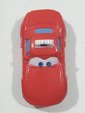 Disney Pixar Cars Taxi Cab Red PVC Hard Rubber Toy Car Vehicle