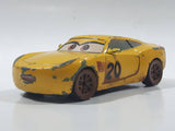 Disney Pixar Cars Yellow 4" Long Die Cast Toy Car Vehicle