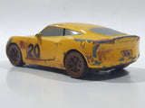 Disney Pixar Cars Yellow 4" Long Die Cast Toy Car Vehicle