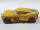 Disney Pixar Cars Yellow 4" Long Die Cast Toy Car Vehicle