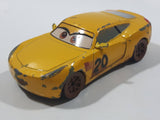 Disney Pixar Cars Yellow 4" Long Die Cast Toy Car Vehicle