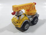 2001 Maisto Hasbro Tonka Lil Chuck & Friends Crane Truck Grey Yellow Die Cast Toy Car Vehicle