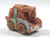 Disney Pixar Cars Tow Mater Brown Plastic Toy Car Vehicle - Busted Side Mirrors
