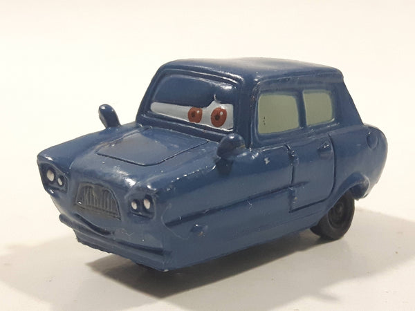 Disney Pixar Sedan 3 Wheels Dark Blue Miniature PVC Hard Rubber Toy Car Vehicle
