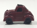 Disney Pixar Maroon Dark Red Brown Miniature PVC Hard Rubber Toy Car Vehicle