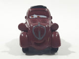 Disney Pixar Maroon Dark Red Brown Miniature PVC Hard Rubber Toy Car Vehicle