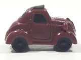 Disney Pixar Maroon Dark Red Brown Miniature PVC Hard Rubber Toy Car Vehicle