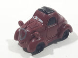Disney Pixar Maroon Dark Red Brown Miniature PVC Hard Rubber Toy Car Vehicle