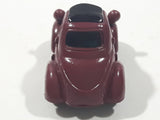 Disney Pixar Maroon Dark Red Brown Miniature PVC Hard Rubber Toy Car Vehicle