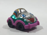 1997 Kinder Surprise Pink Rainbow Girl Chrome and Pink Plastic Miniature Toy Car Vehicle K97 N32