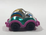 1997 Kinder Surprise Pink Rainbow Girl Chrome and Pink Plastic Miniature Toy Car Vehicle K97 N32