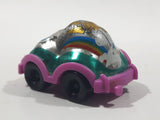 1997 Kinder Surprise Pink Rainbow Girl Chrome and Pink Plastic Miniature Toy Car Vehicle K97 N32
