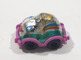 1997 Kinder Surprise Pink Rainbow Girl Chrome and Pink Plastic Miniature Toy Car Vehicle K97 N32