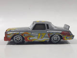 Disney Pixar Cars Darrel Cartrip #17 Monte Carlo Silver Grey with Flames Die Cast Toy Car Vehicle