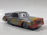 Disney Pixar Cars Darrel Cartrip #17 Monte Carlo Silver Grey with Flames Die Cast Toy Car Vehicle