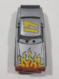 Disney Pixar Cars Darrel Cartrip #17 Monte Carlo Silver Grey with Flames Die Cast Toy Car Vehicle
