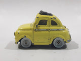Disney Pixar Cars Fiat 500 Yellow Die Cast Toy Car Vehicle