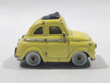 Disney Pixar Cars Fiat 500 Yellow Die Cast Toy Car Vehicle