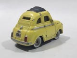Disney Pixar Cars Fiat 500 Yellow Die Cast Toy Car Vehicle