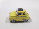 Disney Pixar Cars Fiat 500 Yellow Die Cast Toy Car Vehicle