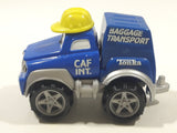 2000 Maisto Hasbro Tonka Lil Chuck & Friends CAF Int. Baggage Transport Truck Blue Die Cast Toy Car Vehicle