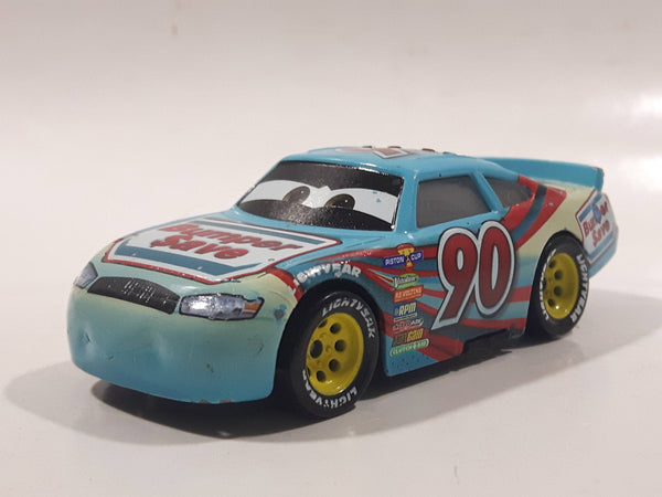 Disney Pixar Cars Bumper Save #90 Light Blue Die Cast Toy Race Car Vehicle DXV58