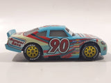 Disney Pixar Cars Bumper Save #90 Light Blue Die Cast Toy Race Car Vehicle DXV58