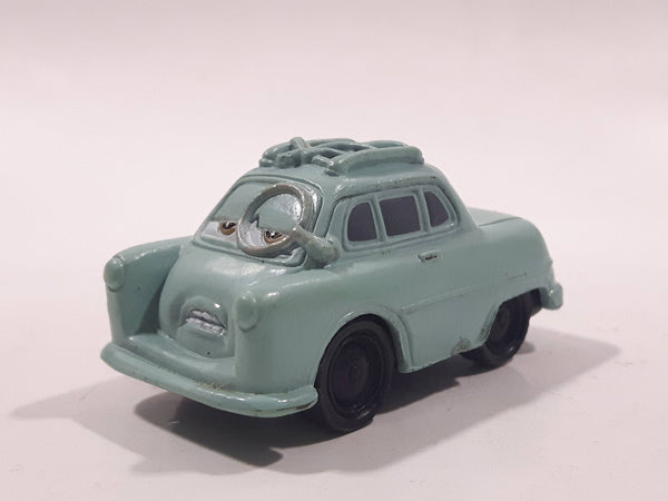 Disney Pixar Cars Light Blue Green Car with Roof Rack Mini PVC Hard Rubber Toy Car Vehicle