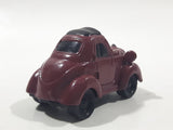 Disney Pixar Maroon Dark Red Brown Miniature PVC Hard Rubber Toy Car Vehicle