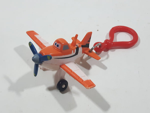 Disney Pixar Planes Propeller Dusty Glider Airplane Orange and White Plastic Toy Aircraft Vehicle Clip On