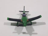 Disney Pixar Planes Ripslinger Propeller Airplane Green and Black PVC Hard Rubber Toy Aircraft Vehicle