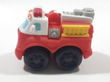 2008 Hasbro Tonka Lil Chuck & Friends Fire Truck Red and White Plastic Toy Car Vehicle