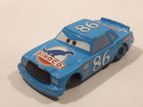 Disney Pixar Cars Dinoco #86 Blue Die Cast Toy Car Vehicle Missing a Wheel
