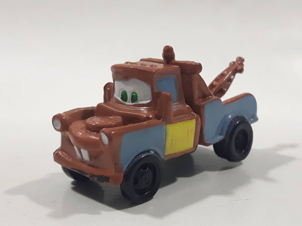 Disney Pixar Cars Tow Mater Brown Tow Truck Mini PVC Hard Rubber Toy Car Vehicle