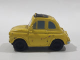 Disney Pixar Cars Yellow PVC Hard Rubber Toy Car Vehicle